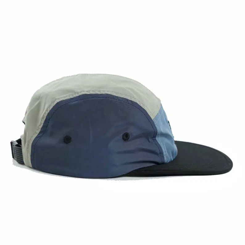 Custom Embroidered 5 Panel Plain Camper Cap Vietnam Made High Quality Flat Brim Hat For Unisex Streetwear Brand Promotion L01 2