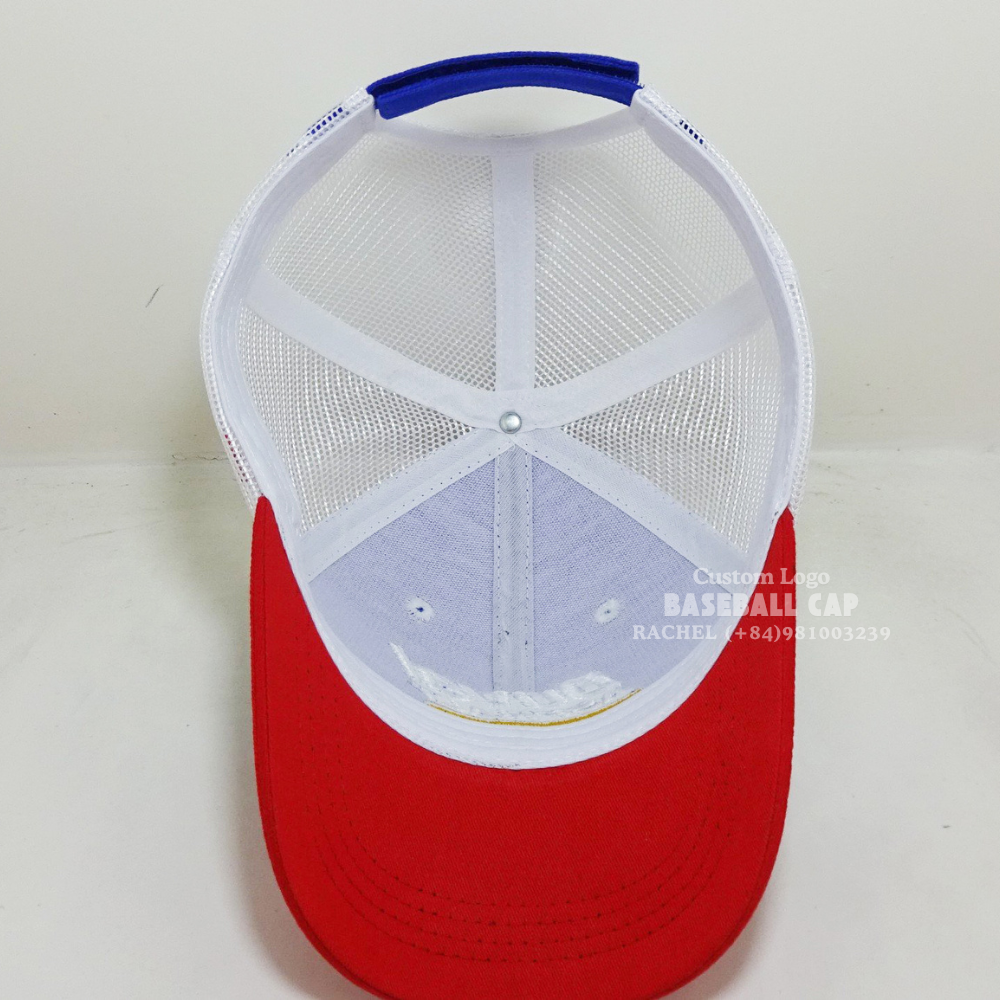 Custom Embroidered Baseball Trucker Hats 6 Panel Curved Brim Mixed Color American Styles Breathable Mesh Snapback Closure Sporty 6