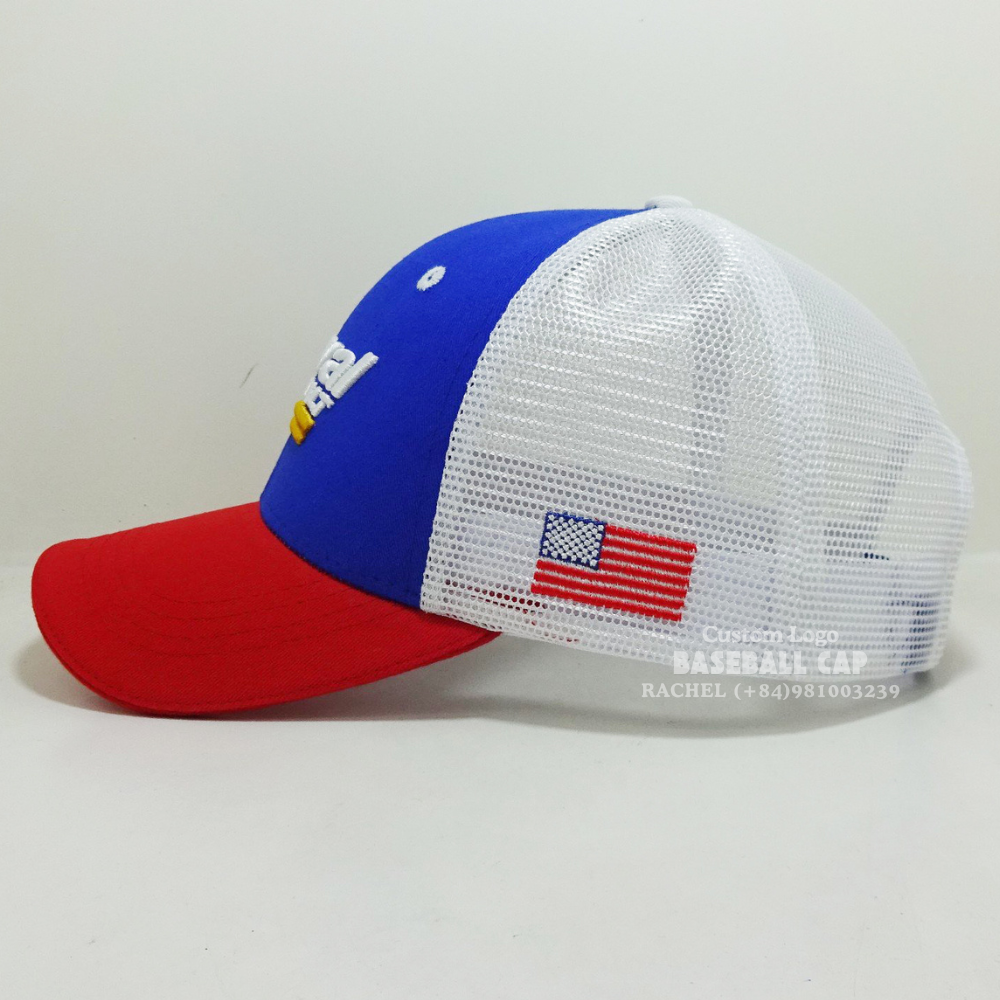 Custom Embroidered Baseball Trucker Hats 6 Panel Curved Brim Mixed Color American Styles Breathable Mesh Snapback Closure Sporty 3