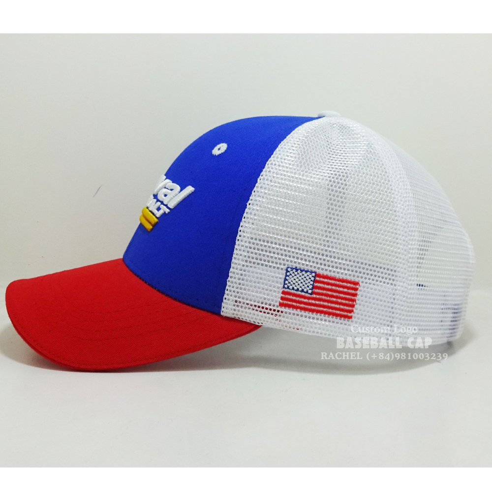 Custom Embroidered Baseball Trucker Hats 6 Panel Curved Brim Mixed Color American Styles Breathable Mesh Snapback Closure Sporty 4