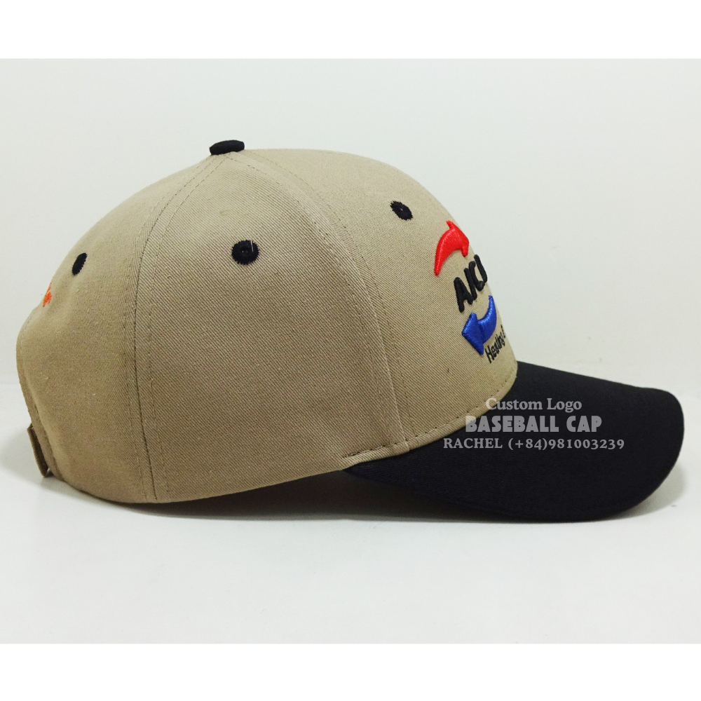 Custom Embroidered Logo Baseball Cap 6 Panel Structured Left Side American Flag Curved Brim Promotional Uniform Trucker Hat OEM 4