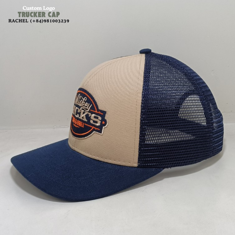 Custom Embroidered Logo Patches Trucker Hats 6 Panel Curved Brim Gorras Structured Caps Private Label On Sweatband Snapback OEM 3