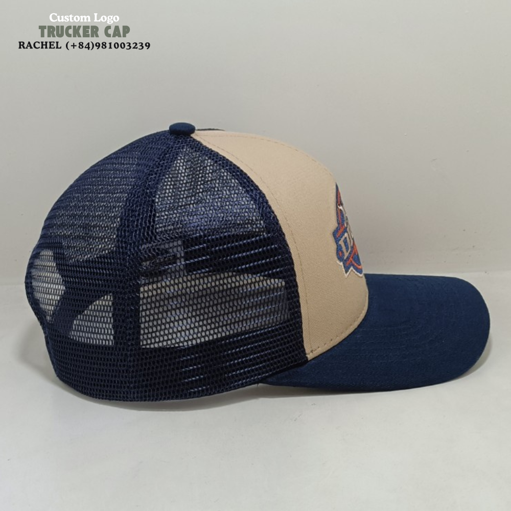 Custom Embroidered Logo Patches Trucker Hats 6 Panel Curved Brim Gorras Structured Caps Private Label On Sweatband Snapback OEM 5