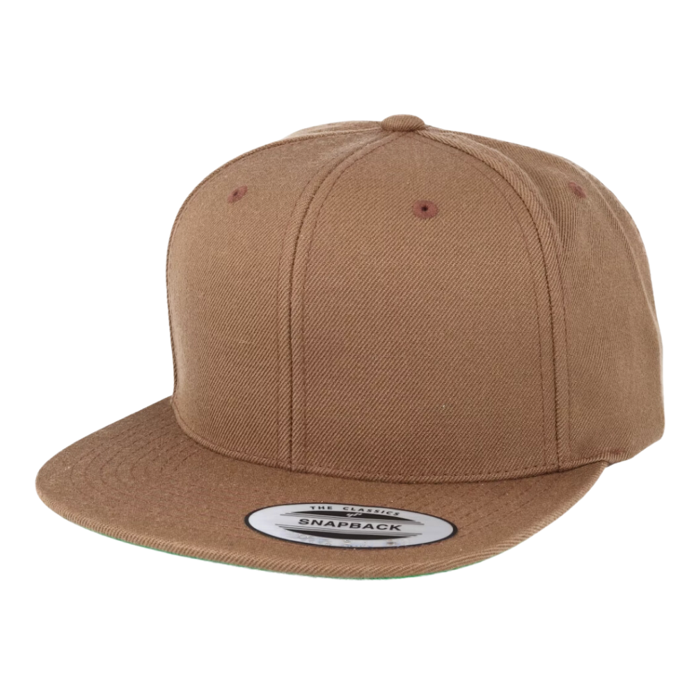 Custom Embroidered Logo Y Classic 6 Panel Structured High Pro Flat Brim Plastic Single Row Buckle Brown Street Styles All Ages 4