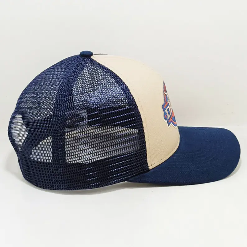 Custom Embroidered Patch Logo Trucker Hat Vietnam Made Mesh Back Two Tone Caps For Men Women Wine Lovers Casual Outdoor Style L1 4