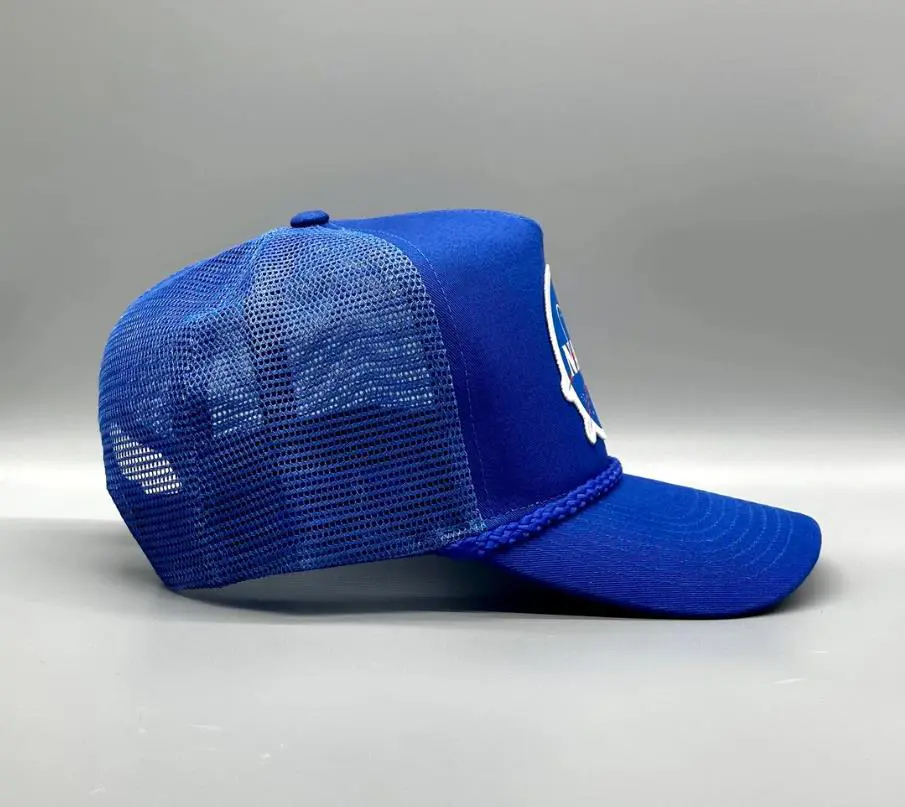 Custom Embroidery Hat Headwear Trucker Hats with Mesh Vintage Caps Sport Design Promotional Brand Hat with Rope Merow PAtch Logo 5