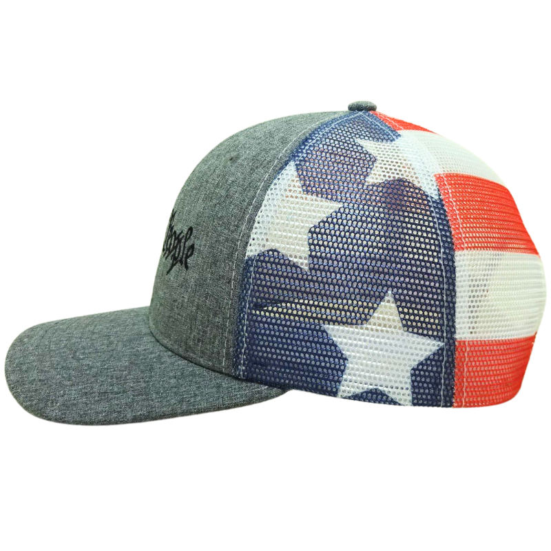 Custom Embroidery Logo Trucker Hat with Two-Tone Front Panel Mesh Back Gorras Adjustable Closure Cap OEM Vietnam Headwear 3