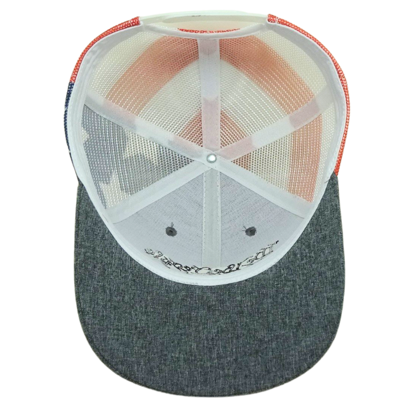 Custom Embroidery Logo Trucker Hat with Two-Tone Front Panel Mesh Back Gorras Adjustable Closure Cap OEM Vietnam Headwear 4