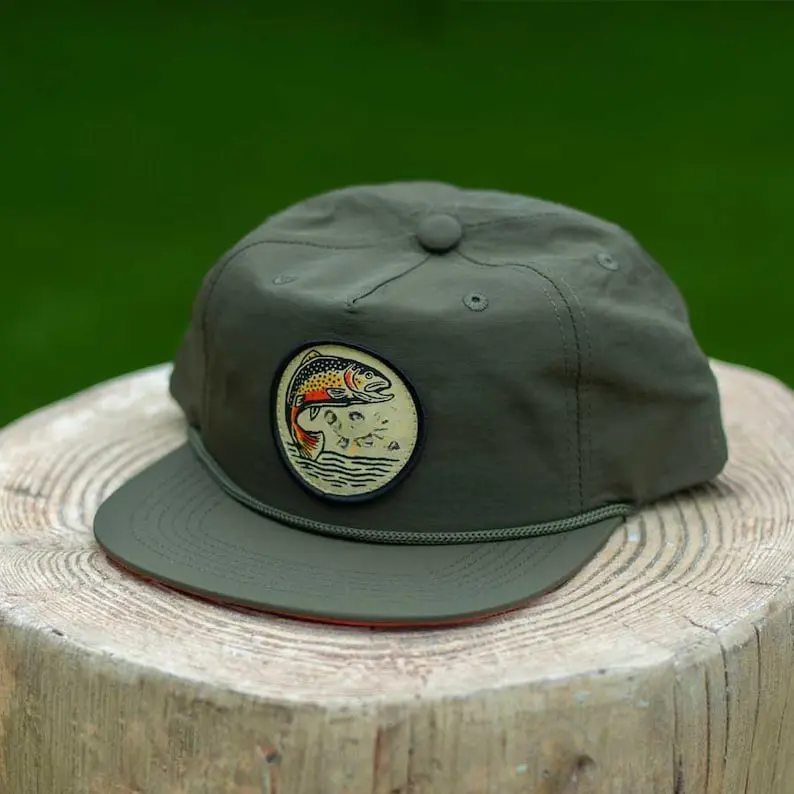 Custom Fishing Snapback Hat With Woven Patch Vietnam Unstructured Caps With Rope For Men Women Casual Outdoor Brand Promotion L1 4