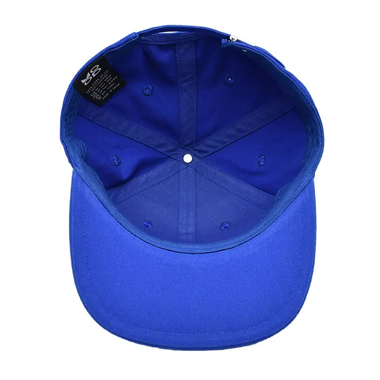 Custom Fitted Hat Structured Snapback Cap Adjustable 3D Embroidery Blue Color High Quality Medium Profile Snapback Hats Caps 5