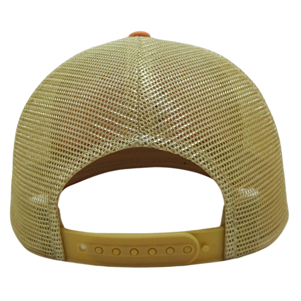 Custom Flat Embroidered 6 Panel Trucker Hat Structured Cartoon Pattern Label on Sweatband Plastic Single Breasted Buckle Unisex 7