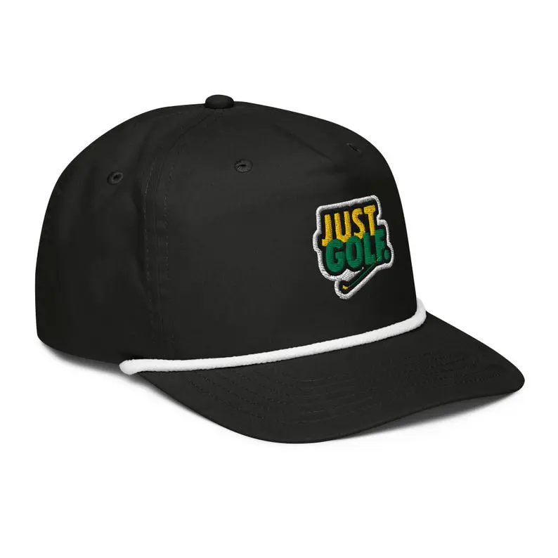Custom Golf Hat with Rope Detail Snapback Adjustable Cap Embroidery Logo 5 Panel OEM ODM Vietnam Factory Sports Headwear 6