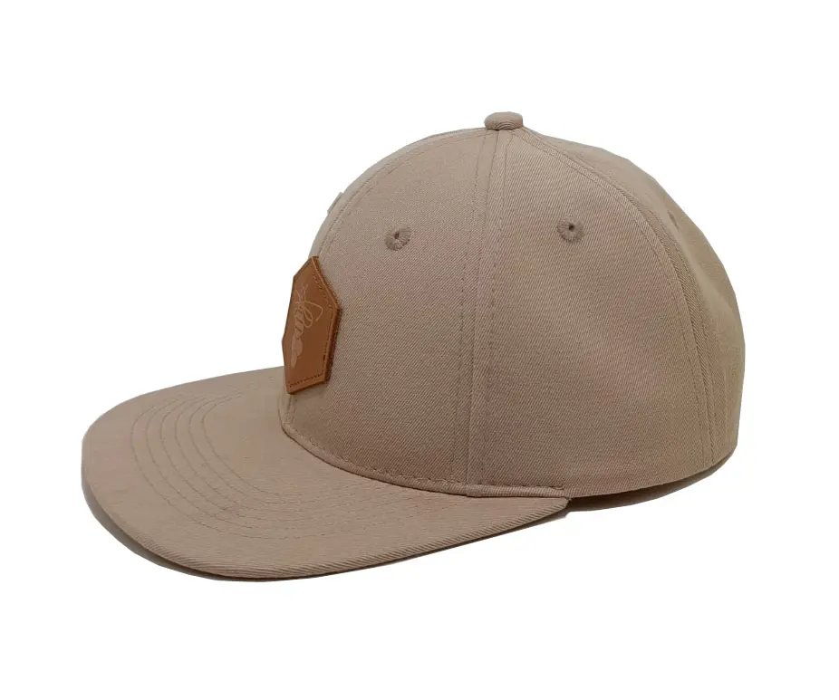 Custom Leather Patch Logo Kids Snapback Caps Laser Cut Dad Hat Flat Bill Vietnam Supplier Brand Cap for Man High Quality 5