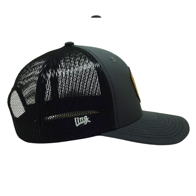 Custom Leather Patch Logo Mesh Back Trucker Hat Fashionable Snapback Adjustable 6 Panel Breathable Cap Vietnam OEM Manufacturer 3