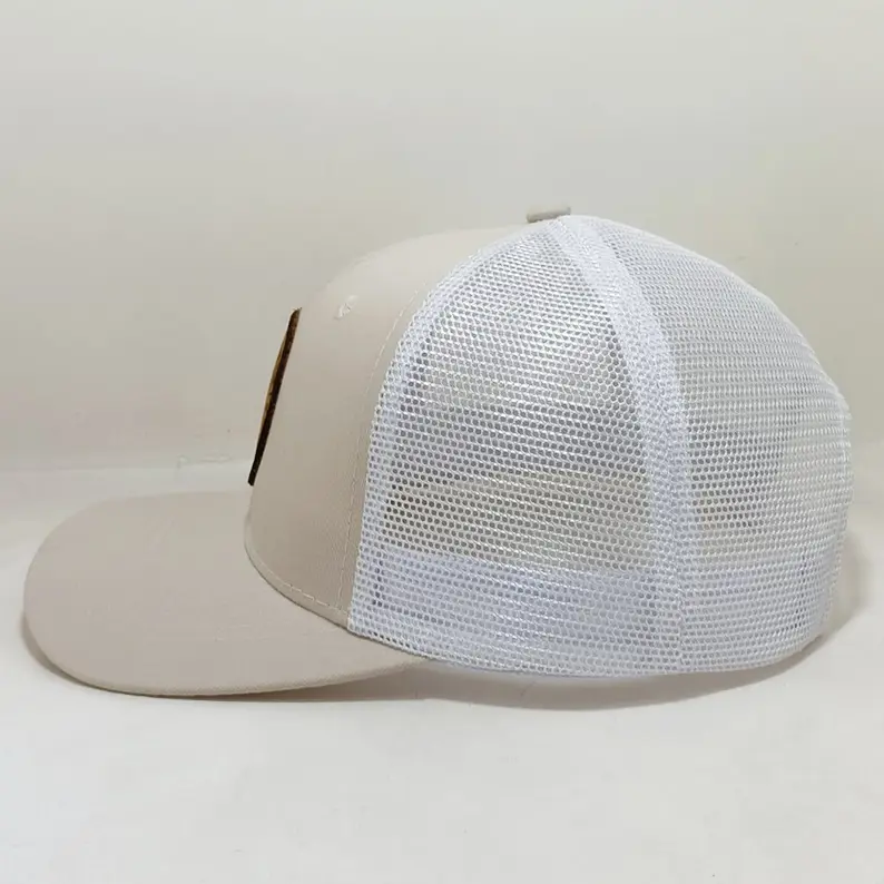 Custom Leather Patch Logo Trucker Hat Breathable Mesh Back Caps For Outdoor Hunting Style Made In Vietnam For Men Women L01 4