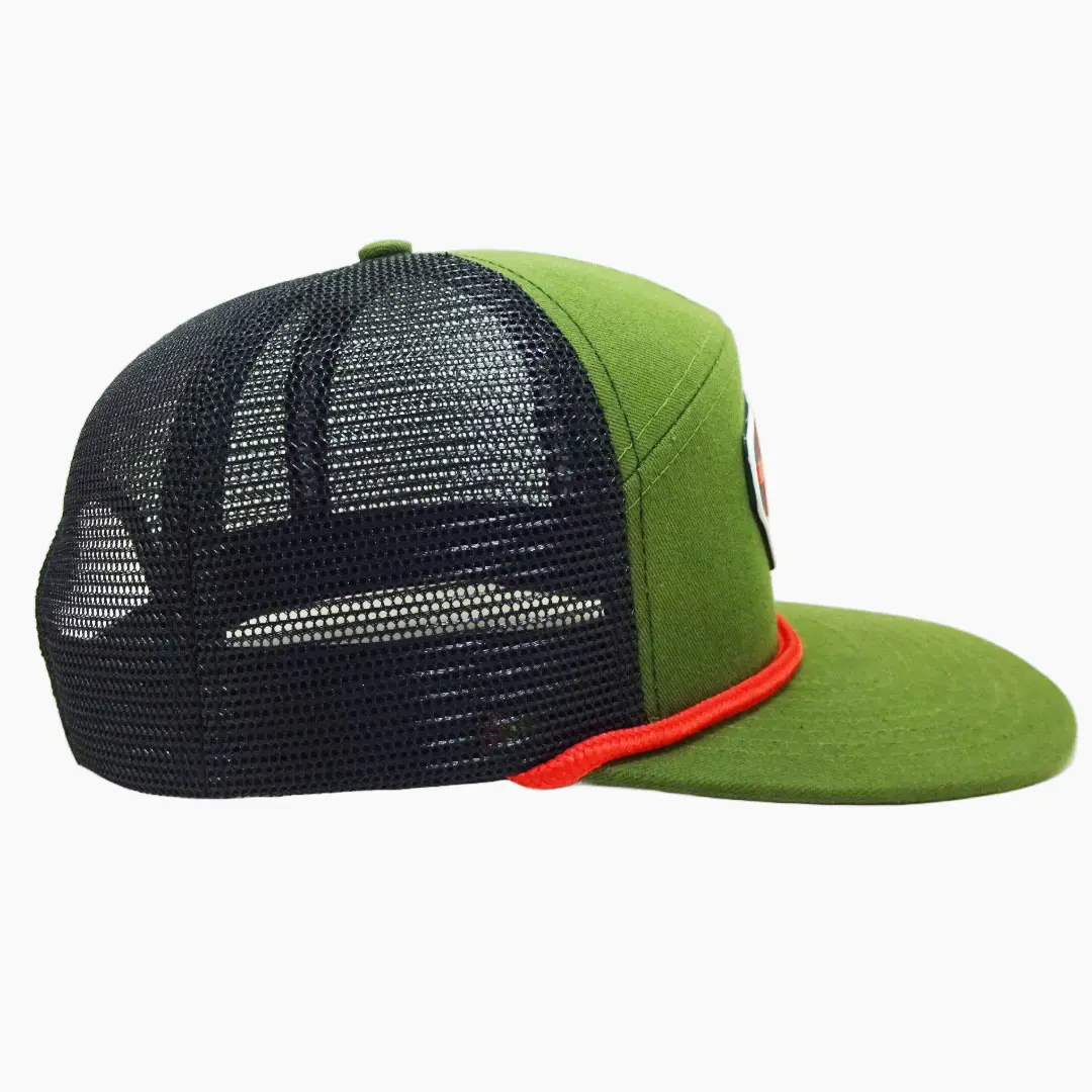 Custom Logo 7 Panel Rubber Logo Rope Trucker Hat Breathable Mesh Back Vietnam Snapback Caps For Men Women Casual Promotion L01 4