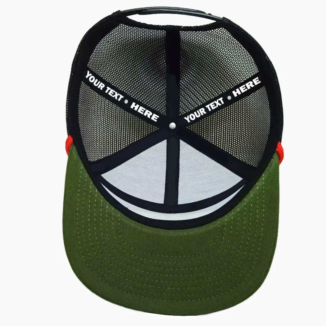 Custom Logo 7 Panel Rubber Logo Rope Trucker Hat Breathable Mesh Back Vietnam Snapback Caps For Men Women Casual Promotion L01 5