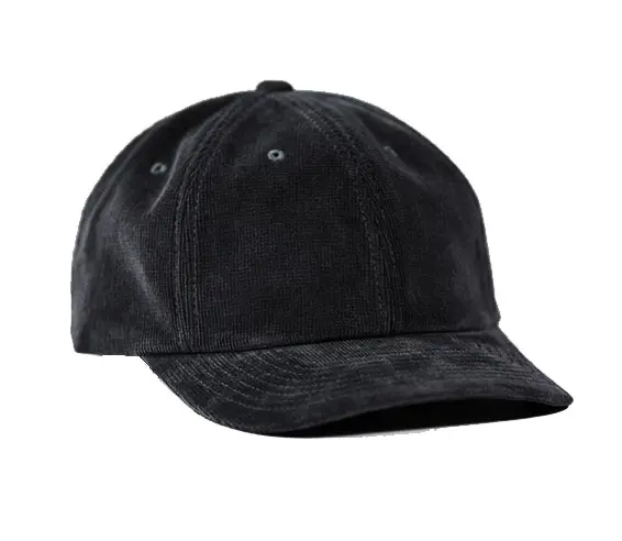 Custom Logo Corduroy Hat Blank Baseball Cap Plain 6-Panel Curved Brim High Quality Unstructured Low Profile Baseball Cap 3