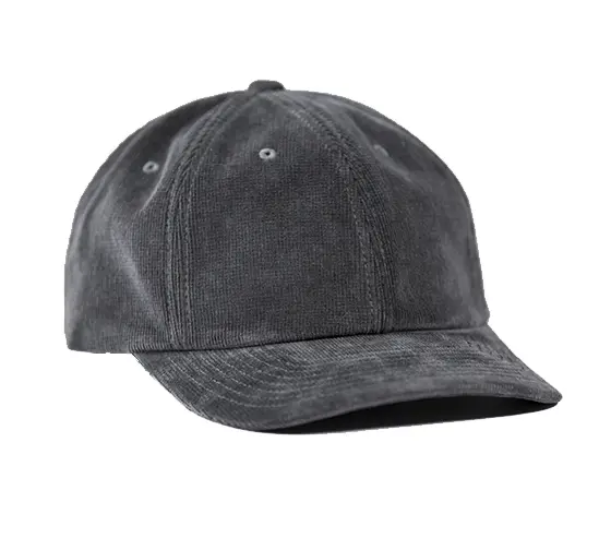 Custom Logo Corduroy Hat Blank Baseball Cap Plain 6-Panel Curved Brim High Quality Unstructured Low Profile Baseball Cap 2