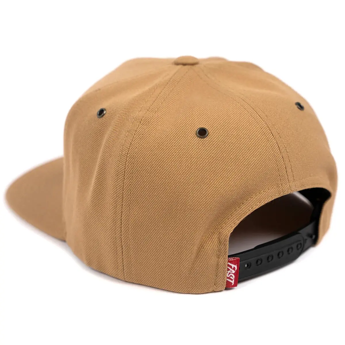 Custom Logo Hot Sale Wholesale Products Snapback Cap Structured 5-Panel Flat Brim High Quality Black/Light Brown Snapback Cap 4