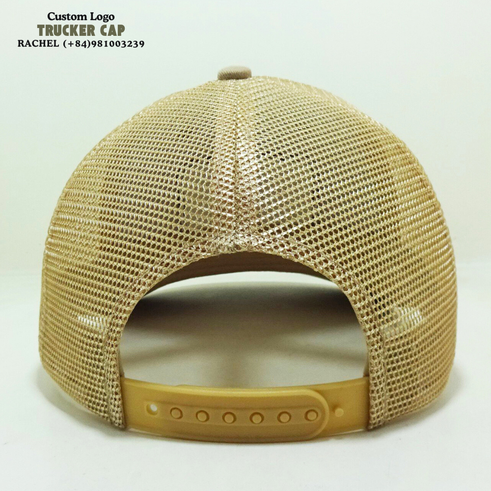 Custom Logo Patch Trucker Hats 6 Panels Slightly Curved Brim Structured Caps Breathable Mesh Adjustable Snapback Closure Unisex 7