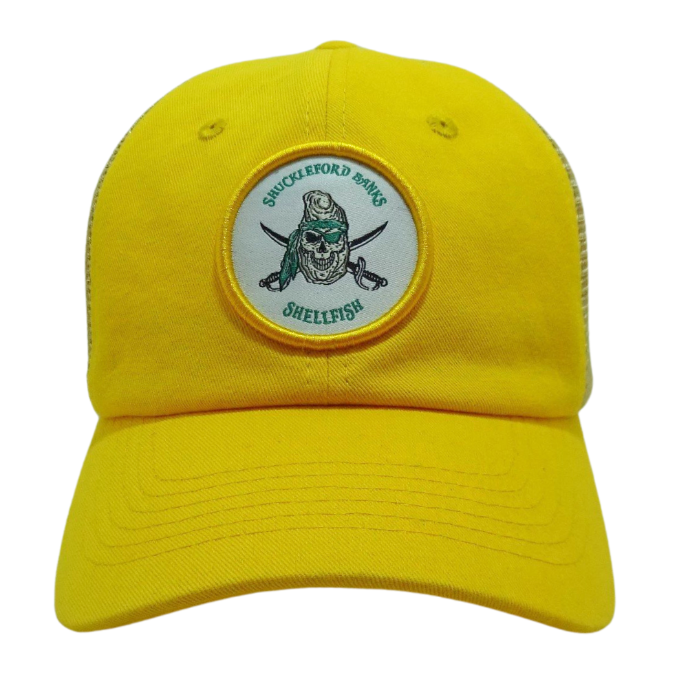 Custom Logo Patches Baseball Cap 6 Panel Curved Brim Embroidery Bolder Yellow Mesh Plastic Single Breaated Buckle High Quality 2