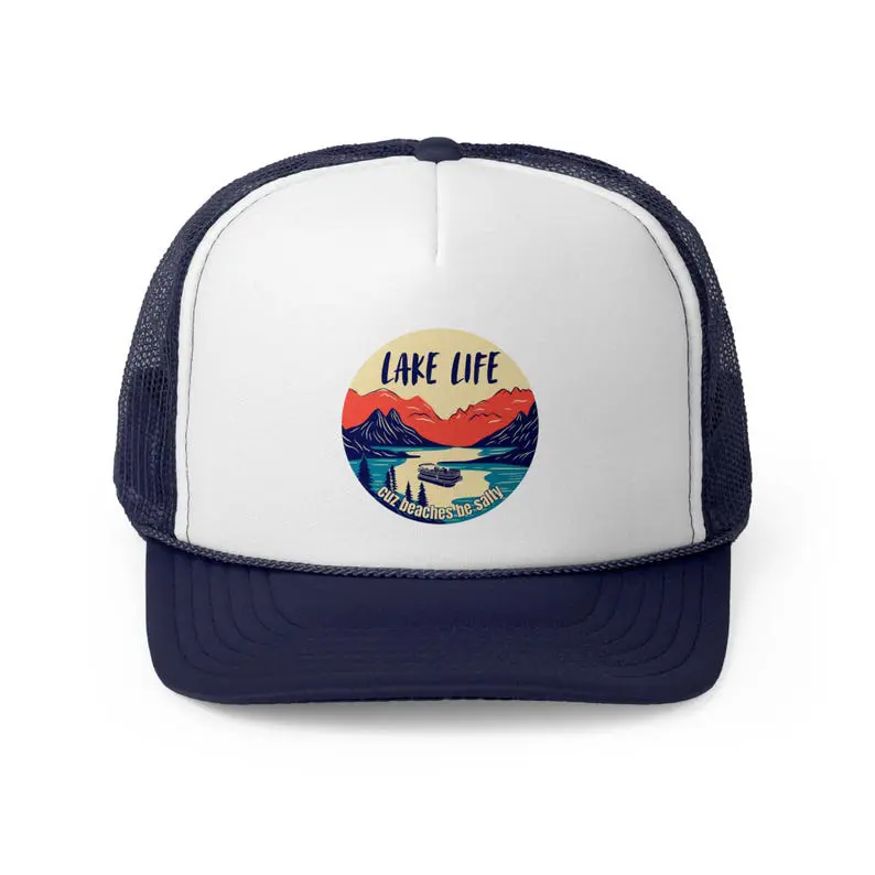 Custom Logo Trucker Hats With Sublimation Printed Patch 5 Panel Mesh Back Foam Front Snapback Caps OEM ODM Vietnam Manufacturer 2