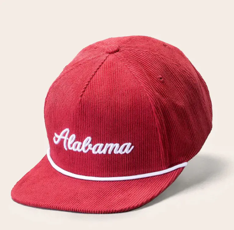 Custom Maroon Corduroy Baseball Hat with Rope Snapback Embroidery Vietnam Factory Sport Dad Hat Customized Logo 1