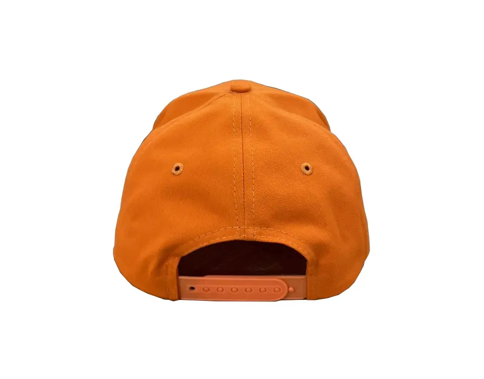Custom Merrow Patch Baseball Caps 6 Panels Orange Sport Dad Hats Woven Patches Embroidery Logo Snapback Cap Vietnam Factory 3