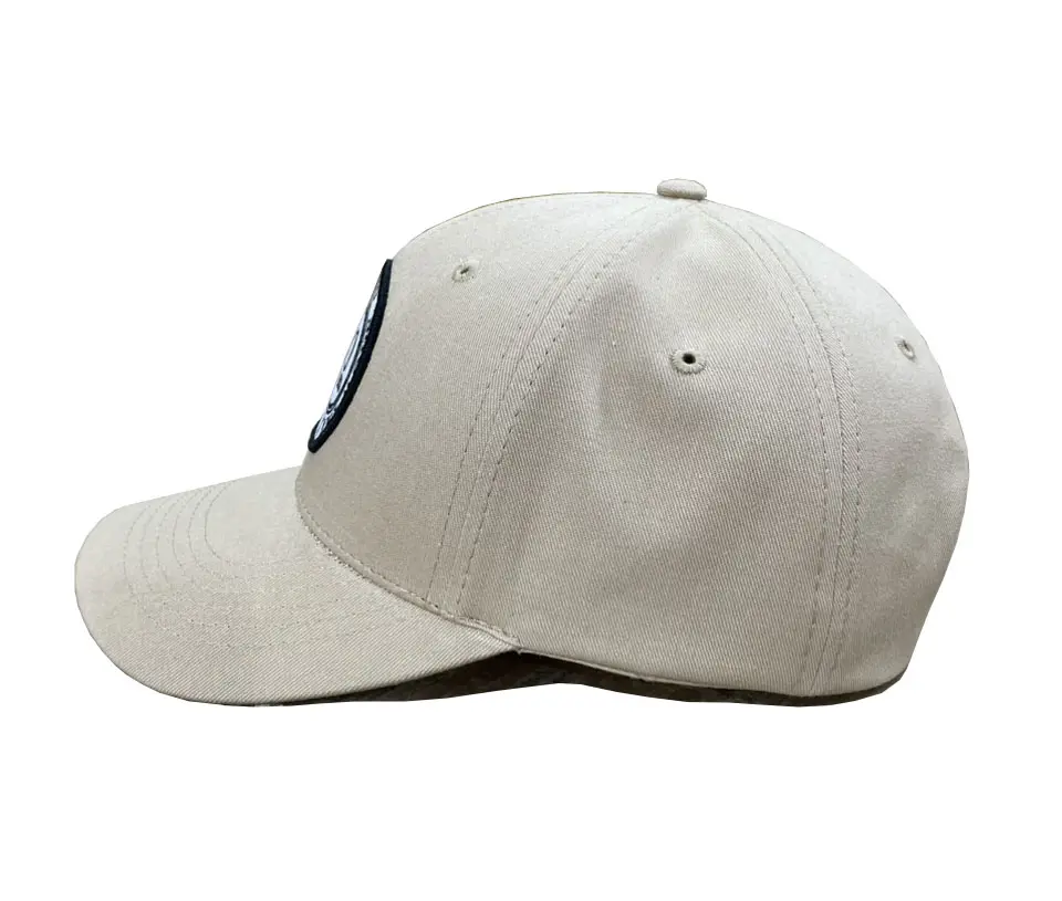 Custom Merrow Patch Baseball Caps 6 Panels Sport Cream Dad Hats Woven Patches Embroidery Logo Snapback Cap Vietnam Factory 2
