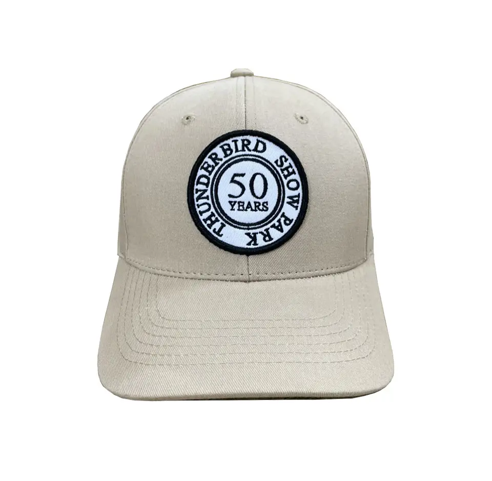 Custom Merrow Patch Baseball Caps 6 Panels Sport Cream Dad Hats Woven Patches Embroidery Logo Snapback Cap Vietnam Factory 1