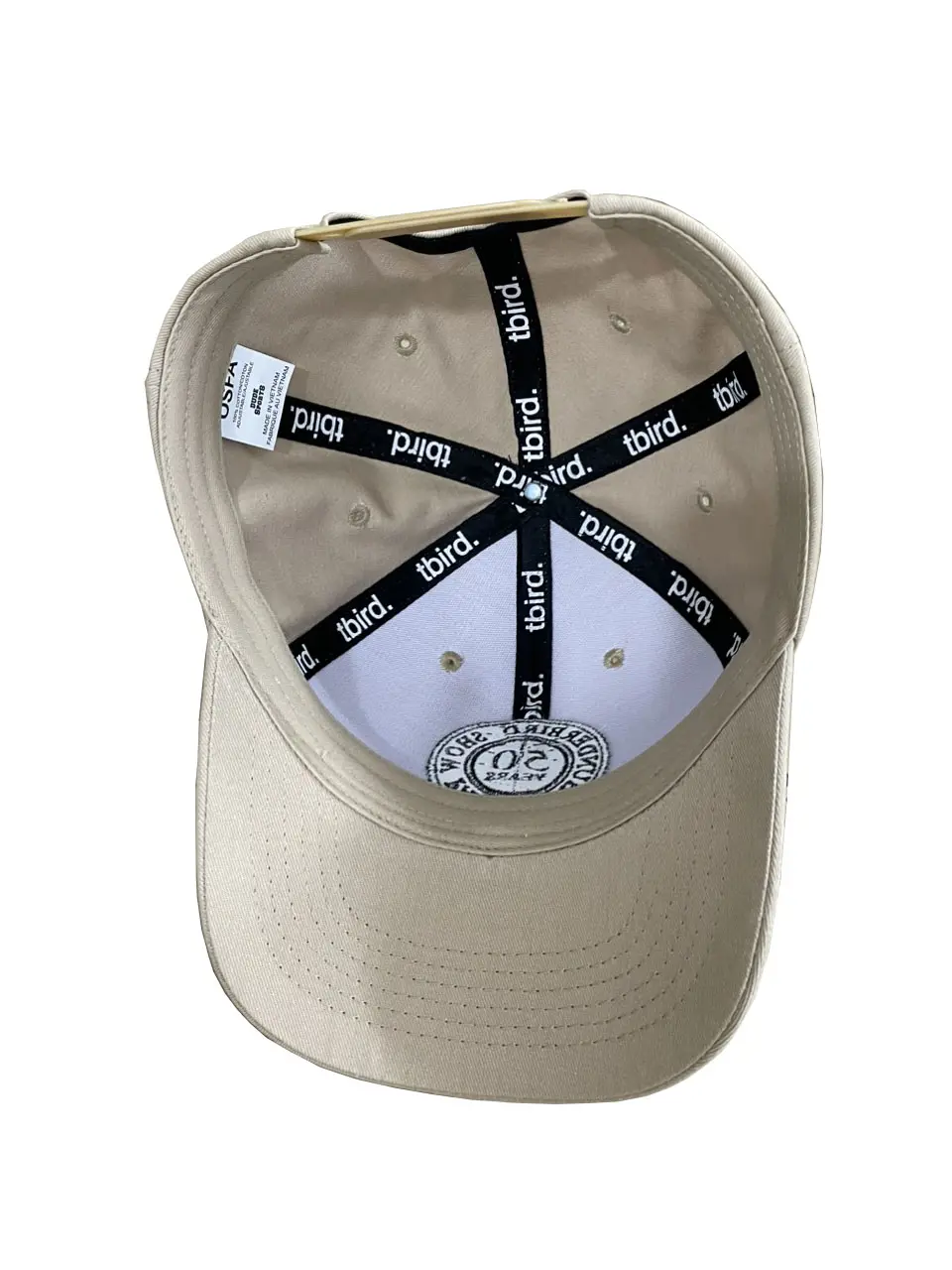 Custom Merrow Patch Baseball Caps 6 Panels Sport Cream Dad Hats Woven Patches Embroidery Logo Snapback Cap Vietnam Factory 4