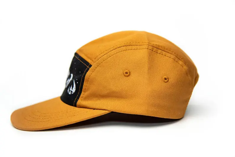 Custom Moon Mountain Printed 5 Panel Camper Cap Vietnam Made Flat Brim Hat For Unisex Outdoor Travel Style Natural Lovers L01 5