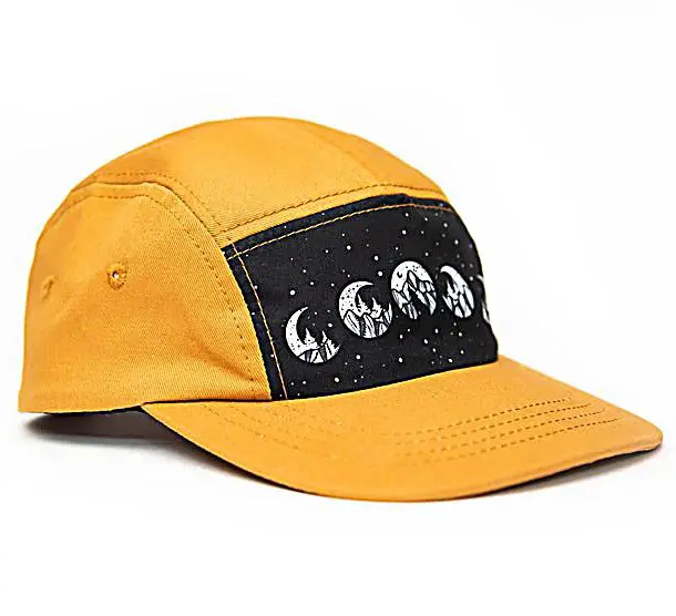 Custom Moon Mountain Printed 5 Panel Camper Cap Vietnam Made Flat Brim Hat For Unisex Outdoor Travel Style Natural Lovers L01 2