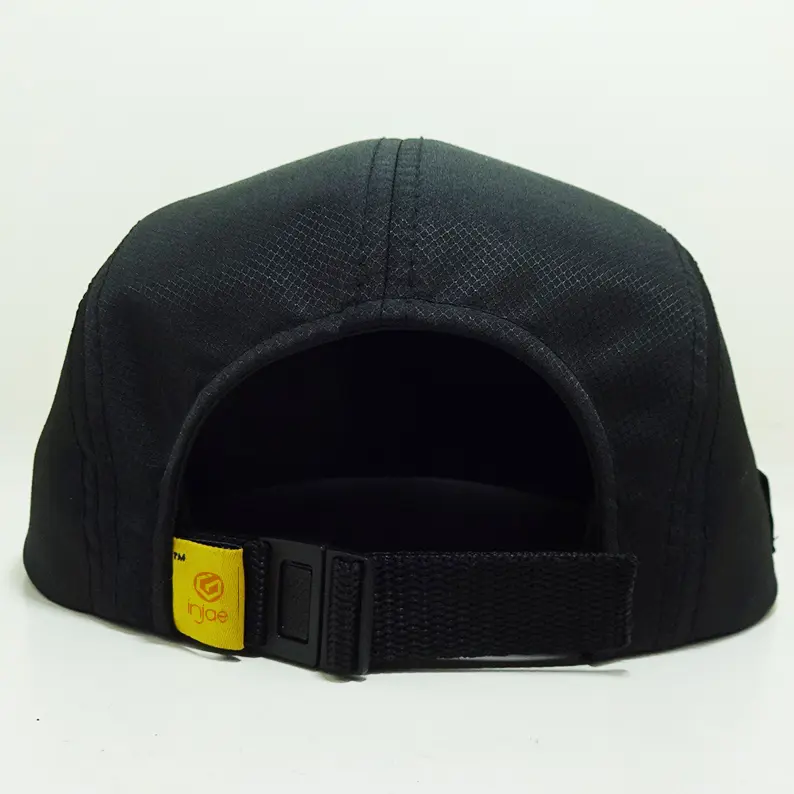 Custom Nylon Rope Tag Camper Caps Rubber Patch Logo 5 Panel Design Vietnam Made Hat For Men Women Outdoor Running Sportswear L01 6