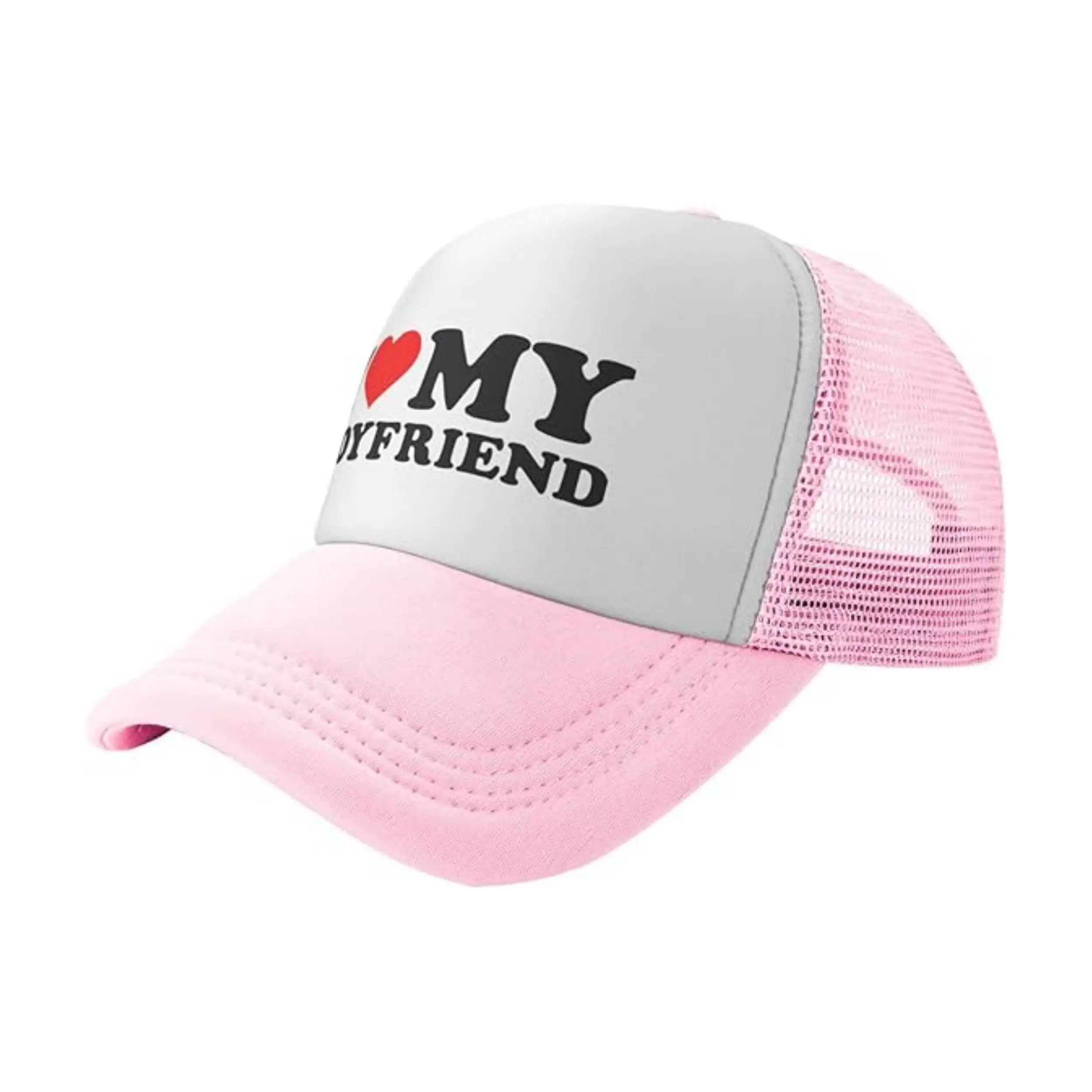 Custom Pink Foam Print Applique Patch 5 Panel Trucker Hats Breathable Net Outdoor Baseball Cap For Summer 2