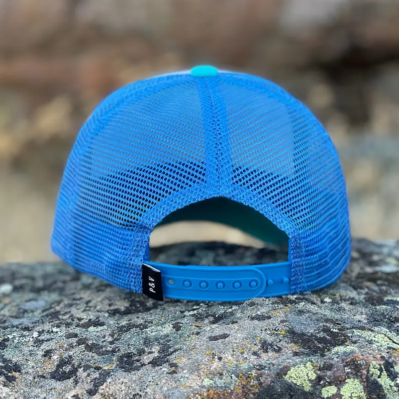 Custom Print Mountain Vibe Trucker Hat Vietnam Made Structured Mesh 5 Panel Capss High Quality Gorras For Outdoor Camping L01 6