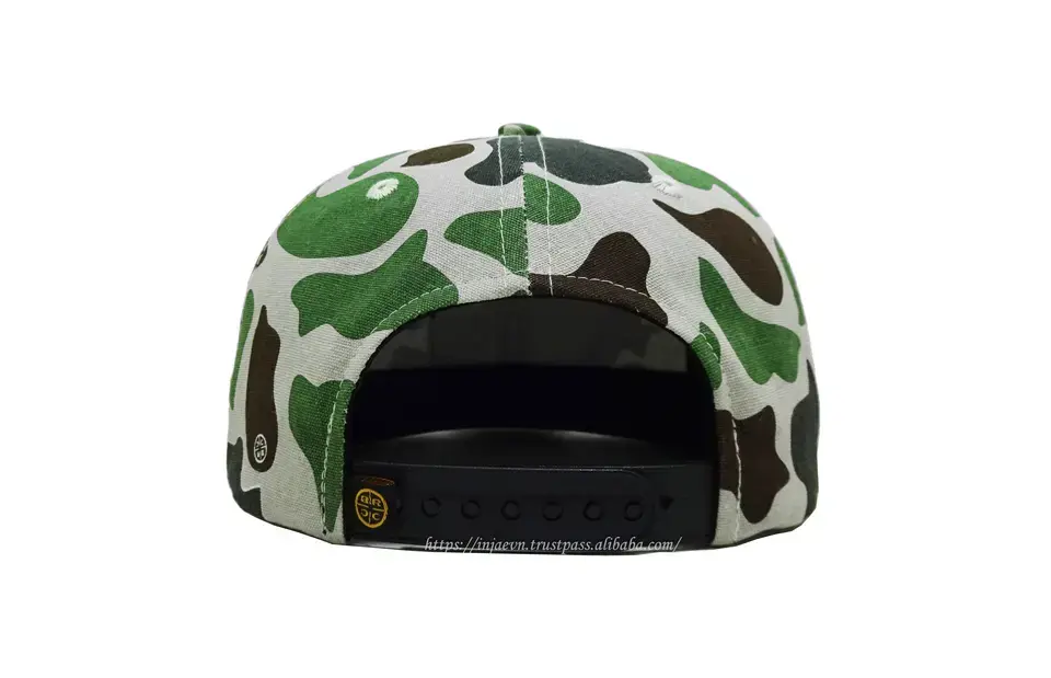 Custom Printing Camouflage Pattern with Woven Patch Logo Snapback Caps  High Quality Gorras Baseball Caps for Men 6
