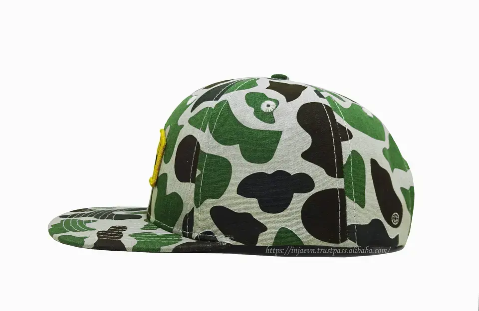 Custom Printing Camouflage Pattern with Woven Patch Logo Snapback Caps  High Quality Gorras Baseball Caps for Men 3
