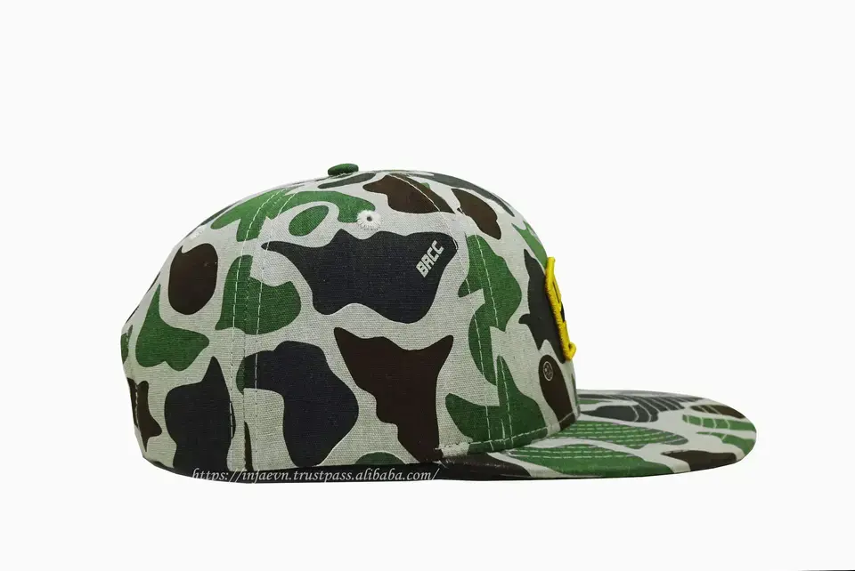 Custom Printing Camouflage Pattern with Woven Patch Logo Snapback Caps  High Quality Gorras Baseball Caps for Men 5
