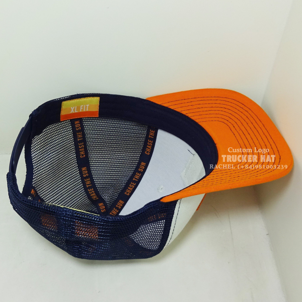 Custom R112 Woven Patch Trucker Hats 6 Panel Slightly Brim Mixed Color Branding New Collection Wholesale Vietnam Headwear Unisex 6