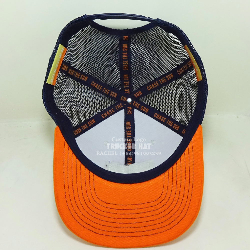 Custom R112 Woven Patch Trucker Hats 6 Panel Slightly Brim Mixed Color Branding New Collection Wholesale Vietnam Headwear Unisex 5