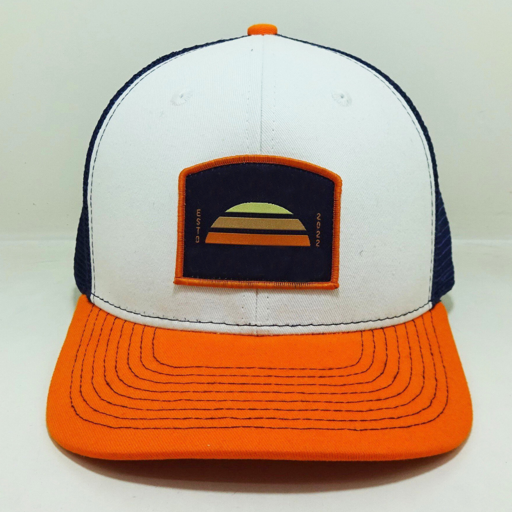Custom R112 Woven Patch Trucker Hats 6 Panel Slightly Brim Mixed Color Branding New Collection Wholesale Vietnam Headwear Unisex 2