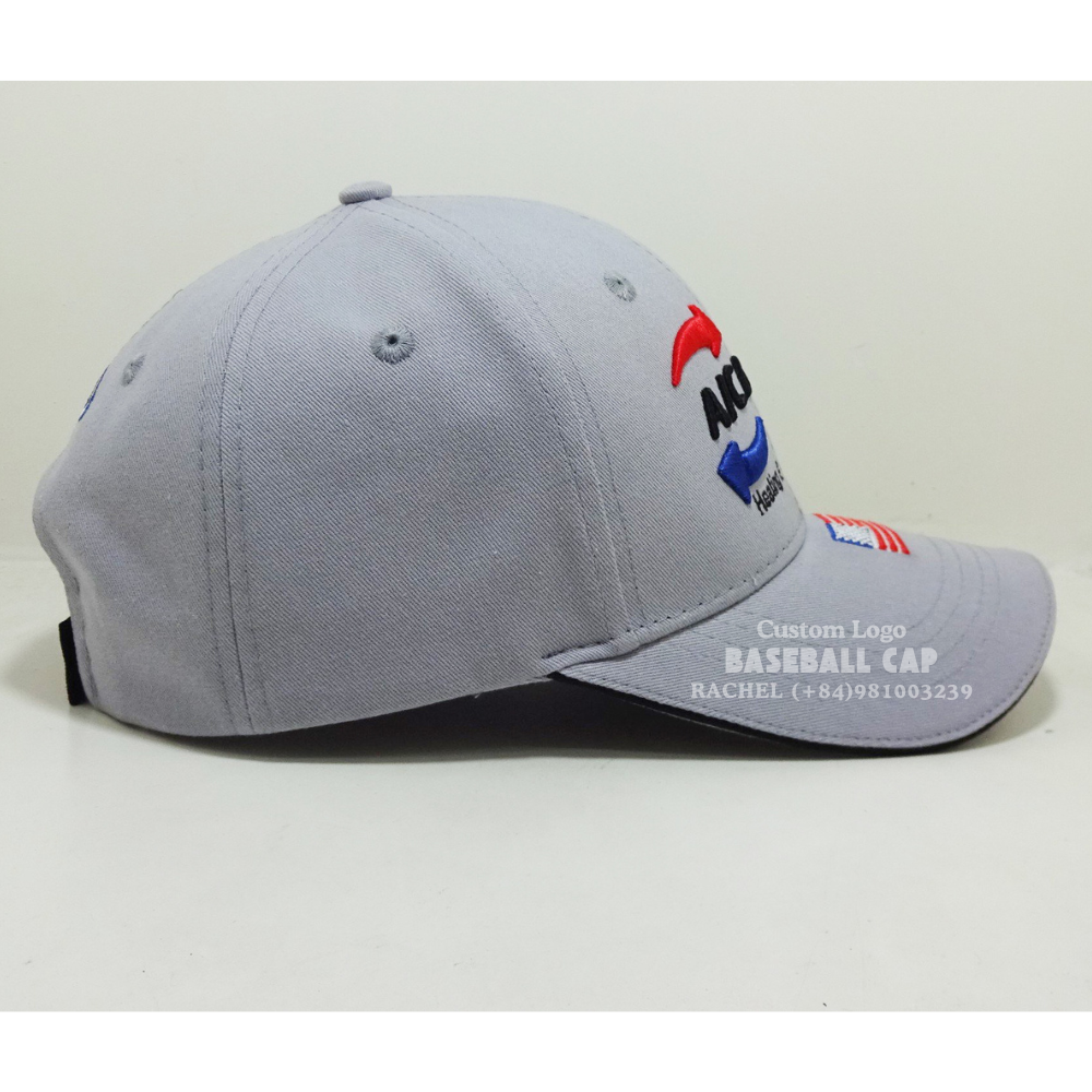 Custom Sandwich Brim Hats Baseball Caps Structured 6 Panel American Flag On Brim Magic Sticker Velcro For Brand Promotion Unisex 5