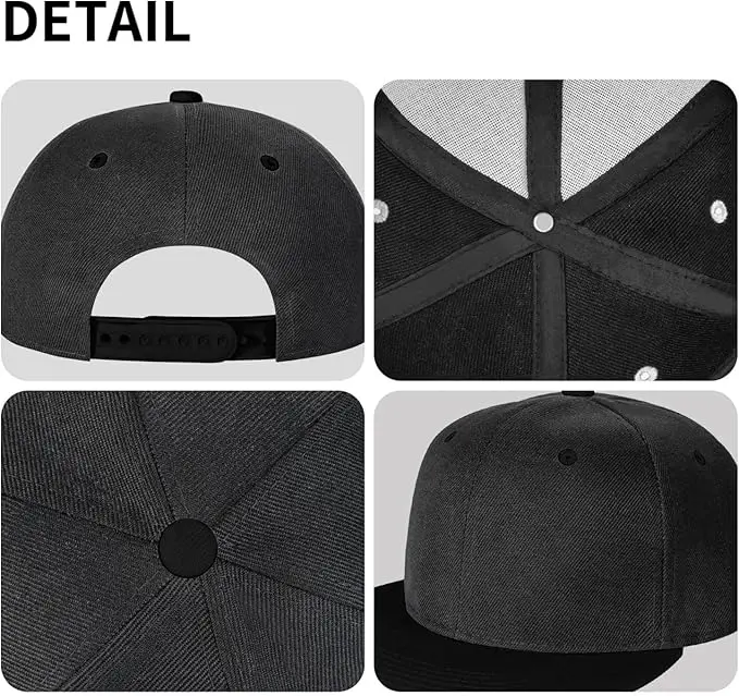 Custom Snapback Hat High Quality Logo Vietnam Made Caps Two Tone Adjustable Gorras For Hip Hop Streetwear Casual Promotion L1 7