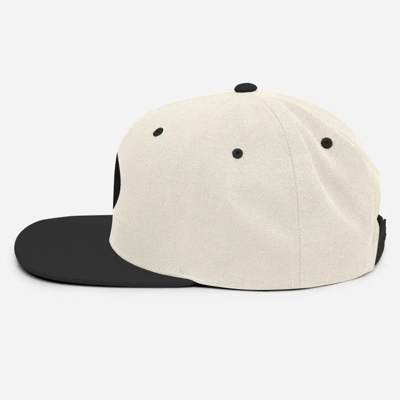 Custom Two Tone Snapback Caps 2D Embroidery Logo Structured Design Flat Brim Adjustable Fit Hat Hot Selling Item Promotion L01 6