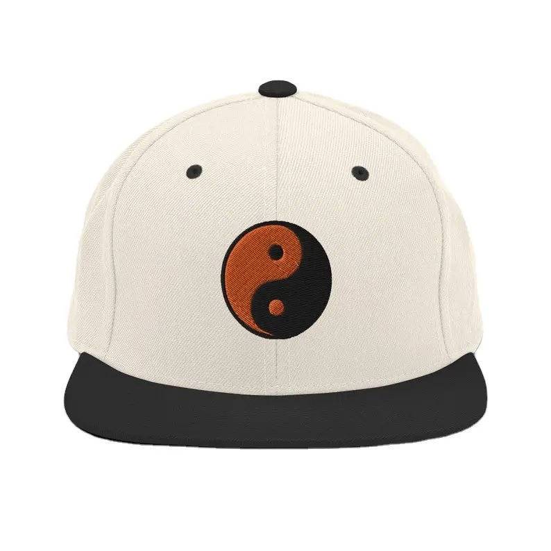 Custom Two Tone Snapback Caps 2D Embroidery Logo Structured Design Flat Brim Adjustable Fit Hat Hot Selling Item Promotion L01 2