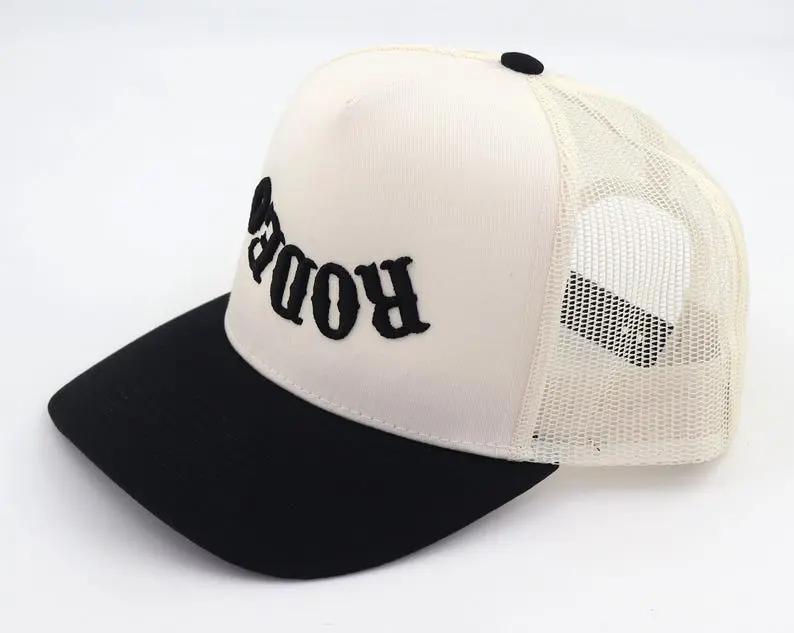 Custom Two Tone Upside Down Embroidered Logo Trucker Hat Vietnam Made Breathable Mesh Caps For Casual Hip Hop Style Promotion L1 3