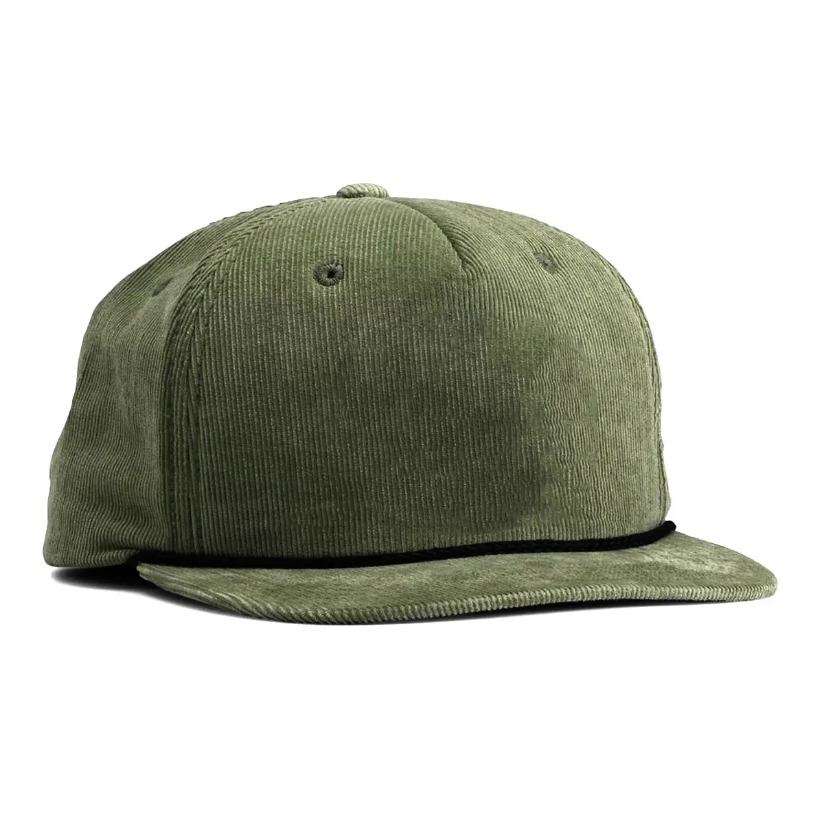 Custom Unstructured Corduroy Snapback Cap with Rope Hiphop Outdoor Multi Color High Quality Sports Cap for Unisex All Seasons