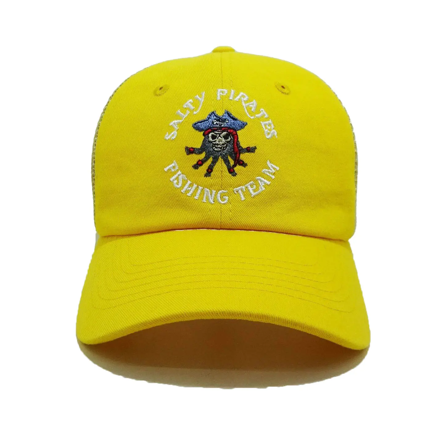 Custom Unstructured Trucker Hats Woven Patch Logo Women and Men Sport Caps 6 Panels Curvel Brim USA Style in Vietnam Headwear 5